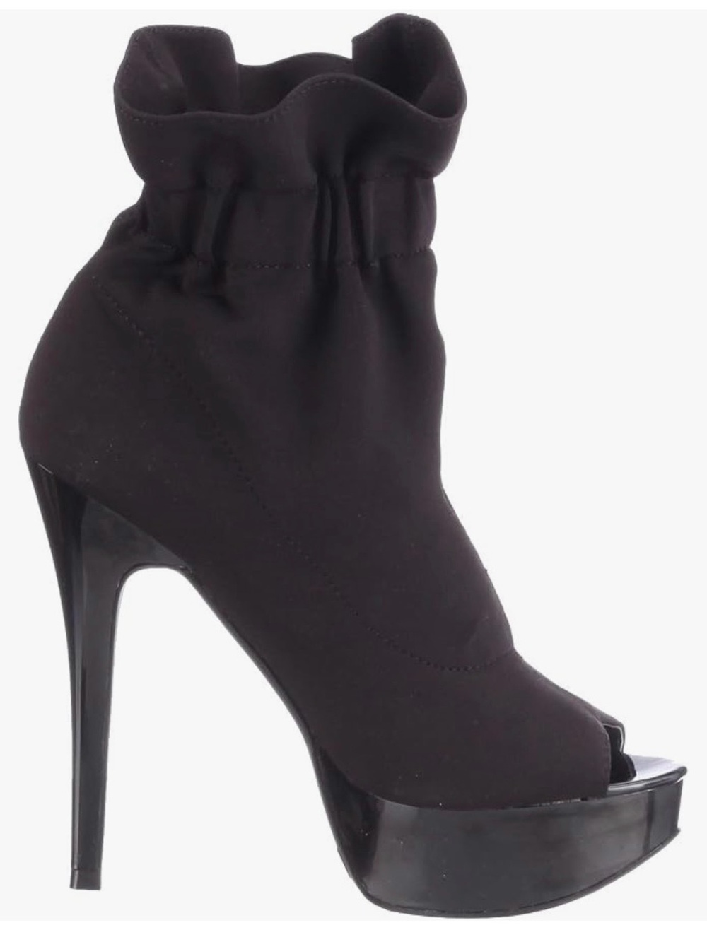 Chinese Laundry Black Ankle Peep-Toe Platform Heels - MOLLIE